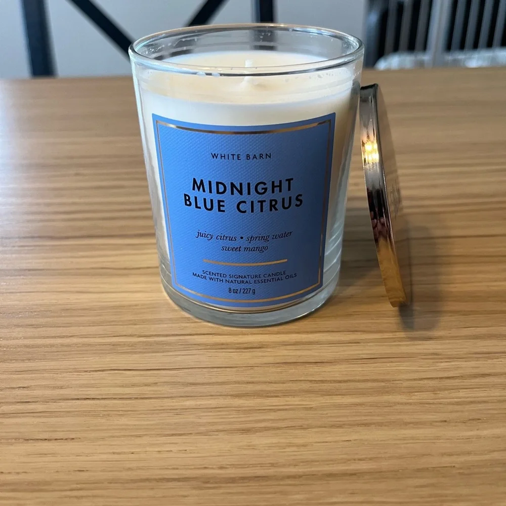 Bath & Body Works Single Wick Candle. Midnight Blue Citrus.